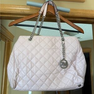 Michael Kors Quilted Pale Pink Chain Shoulder Bag